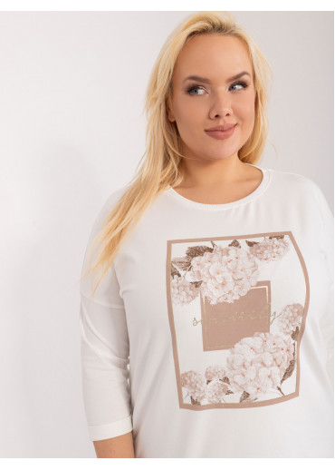 Smotanovo biele tričko s potlačou