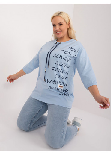 Svetlomodré tričko s potlačou