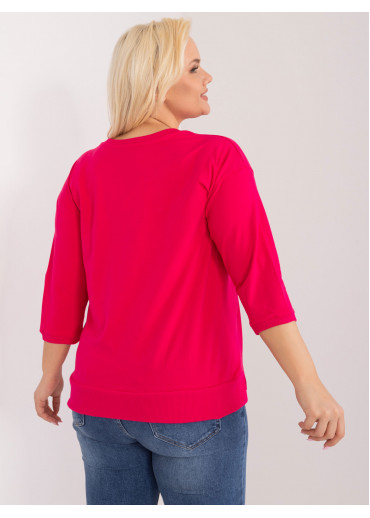 Fuchsiovo ružové tričko s potlačou