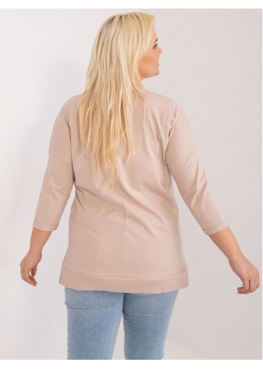 Béžovo hnedé tričko s potlačou