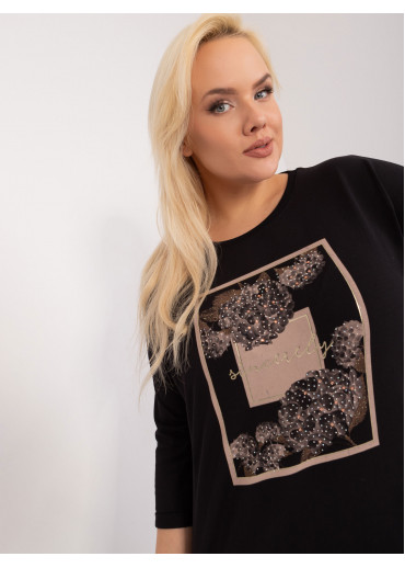 Čierne tričko s potlačou