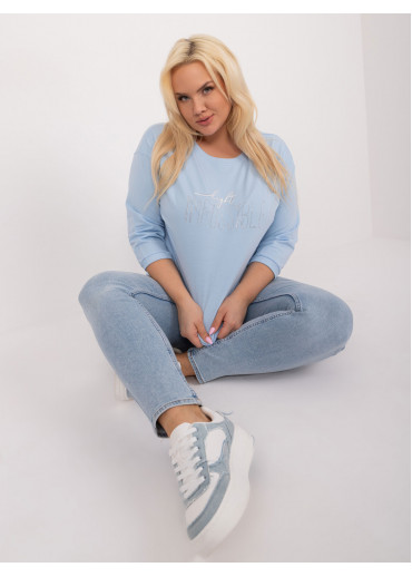 Svetlomodré tričko s potlačou