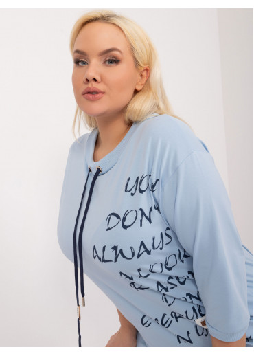 Svetlomodré tričko s potlačou