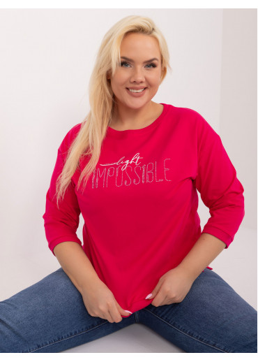 Fuchsiovo ružové tričko s potlačou