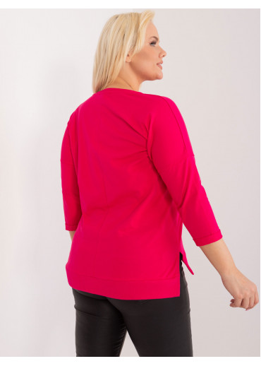 Fuchsiovo ružové tričko s potlačou
