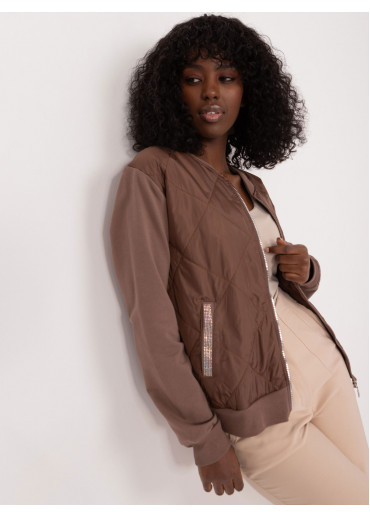 Hnedá mikina na zips