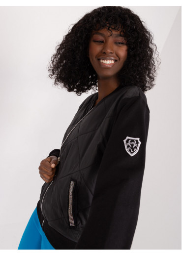 Čierna mikina na zips