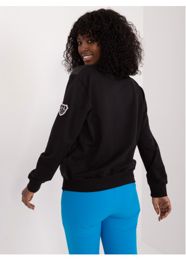 Čierna mikina na zips