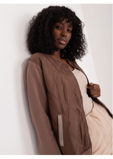 Hnedá mikina na zips