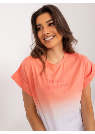 Koralovo ružové tričko s potlačou