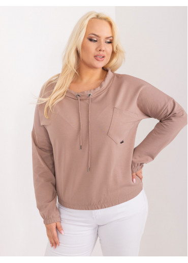 Hnedé tričko so šnúrkami