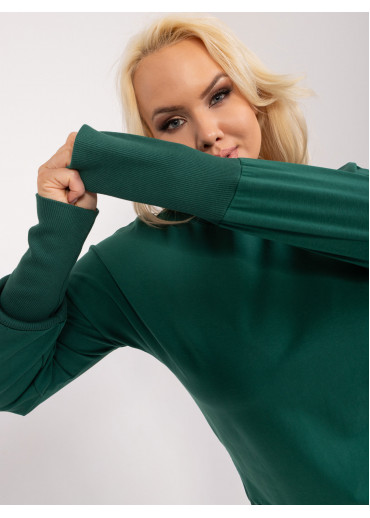 Tmavozelené tričko s dlhým rukávom