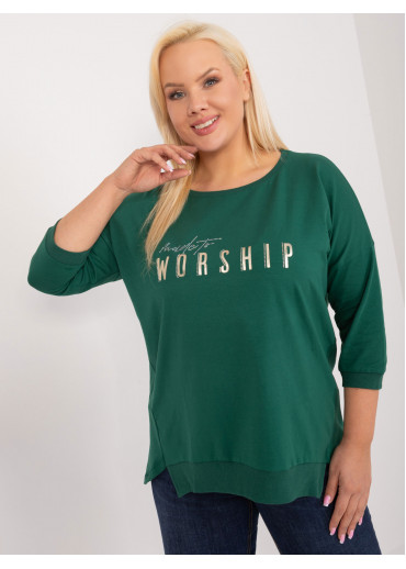 Tmavozelené tričko Worship