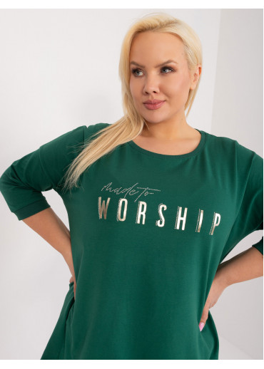 Tmavozelené tričko Worship