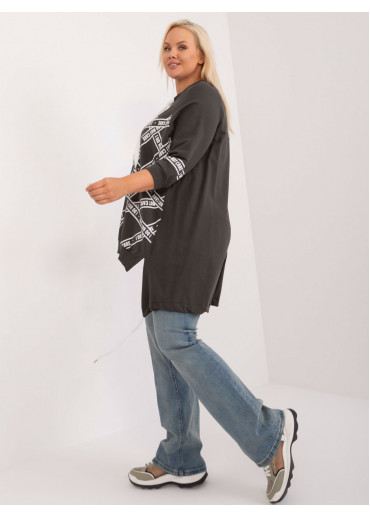 Tmavosivá dámska tunika
