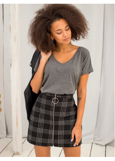 Tmavosivé dámske tričko