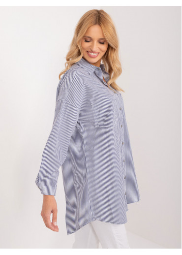 Tmavomodrá dámske košeľa