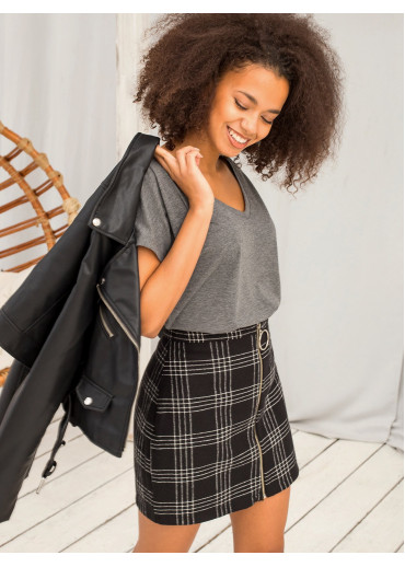 Tmavosivé dámske tričko