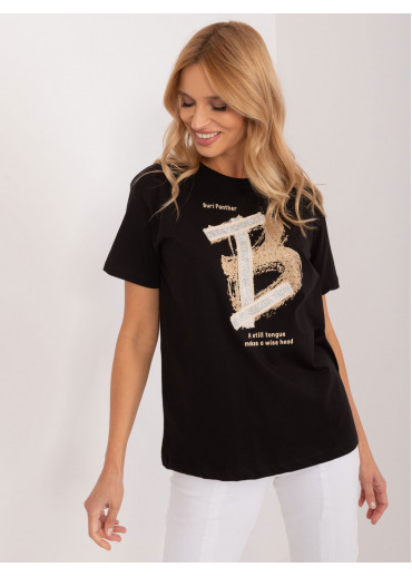 Čierne dámske tričko