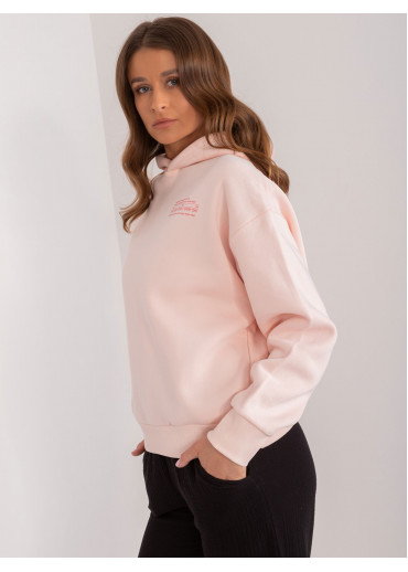 Púdrovo ružová dámska mikina