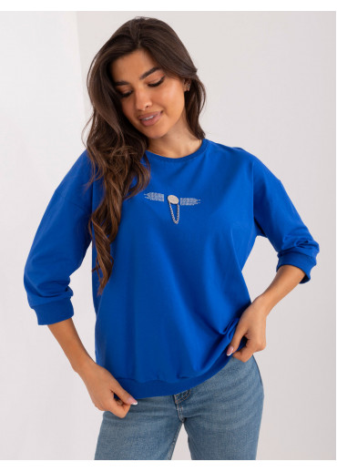 Kobaltovo modré dámske tričko