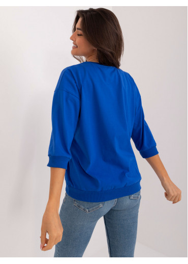 Kobaltovo modré dámske tričko