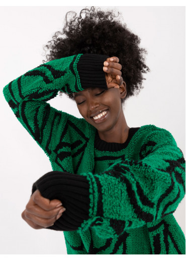 Zelený dámsky oversize sveter