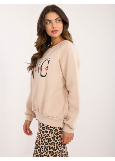 Hnedá dámska oversize mikina