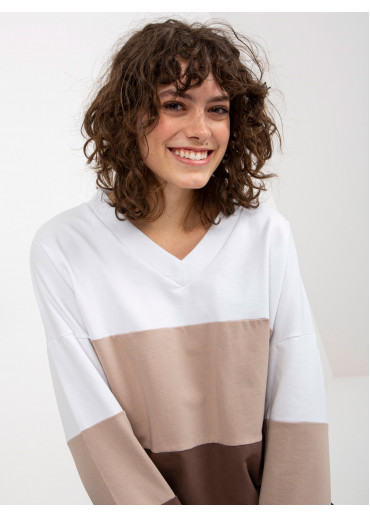 Viacfarebná dámska basic mikina