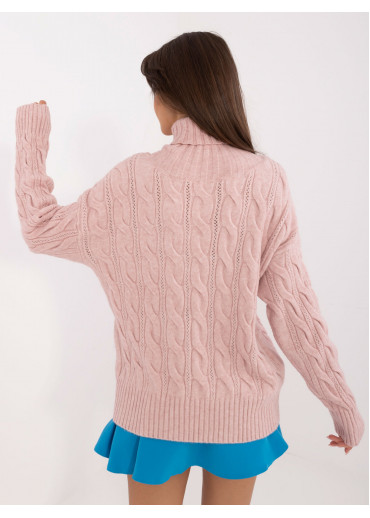 Púdrovo ružový dámsky rolák