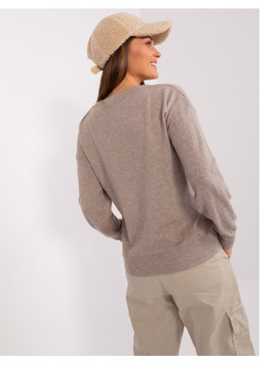 Béžovo hnedý dámsky sveter