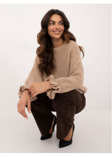 Tmavohnedý dámsky sveter