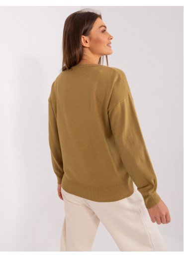 Olivovo zelený dámsky sveter