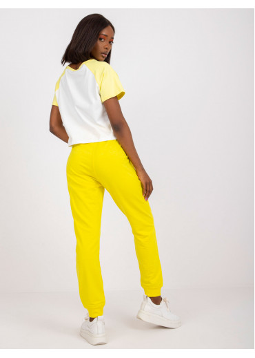 Žlté dámske tepláky