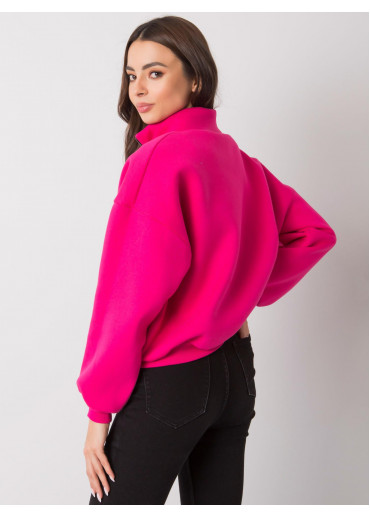 Fuchsiovo ružová dámska basic mikina
