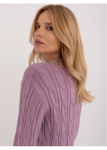 Fialový dámsky predĺžený sveter