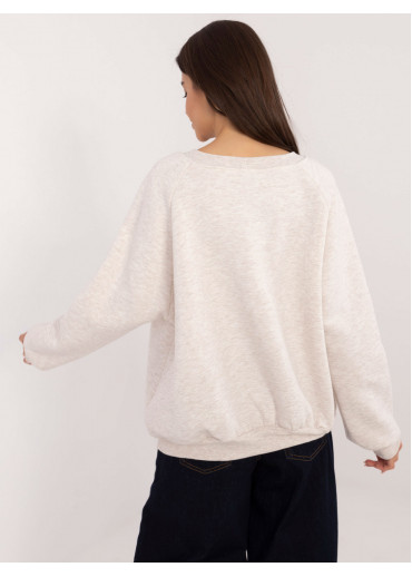 Béžovo hnedá dámska oversize mikina