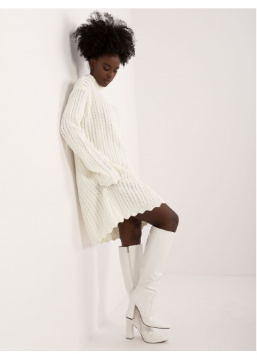 Smotanovo biele dámske oversize šaty