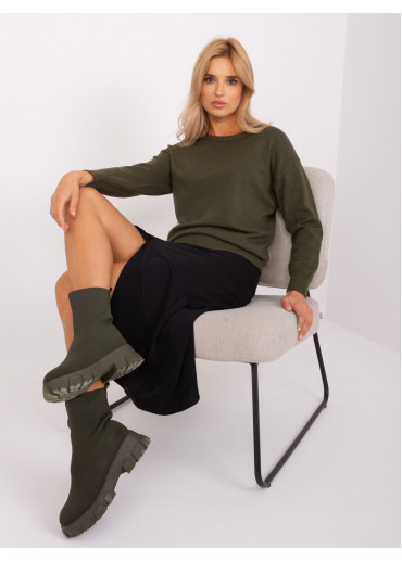 Khaki zelený dámsky sveter