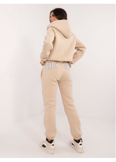 Béžovo hnedá tepláková súprava 3-kombinácia