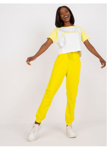 Žlté dámske tepláky