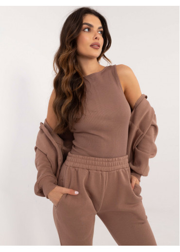 Hnedá tepláková súprava 3-kombinácia