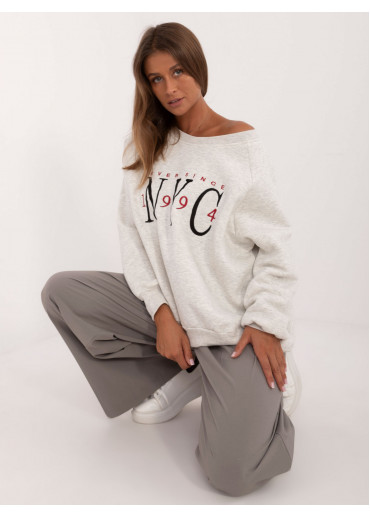 Svetlosivá dámska oversize mikina