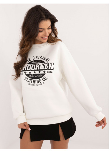 Smotanovo biela dámska mikina