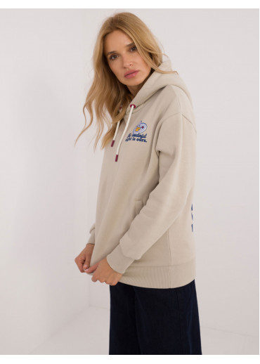 Béžovo hnedá dámska mikina