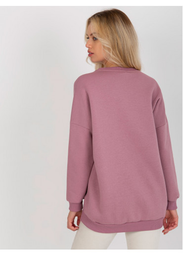 Tmavopúdrovo ružová dámska mikina