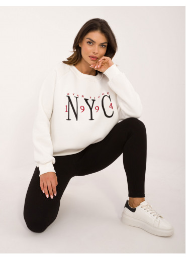 Smotanovo biela dámska oversize mikina