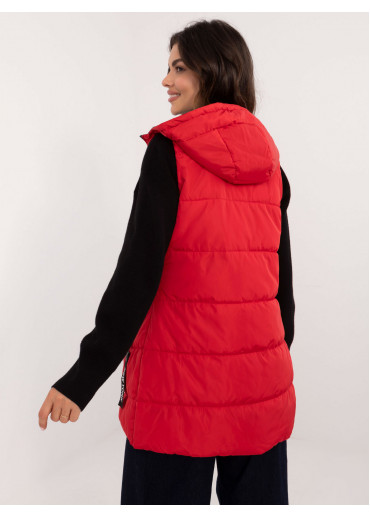 Červená obojstranná dlhá vesta
