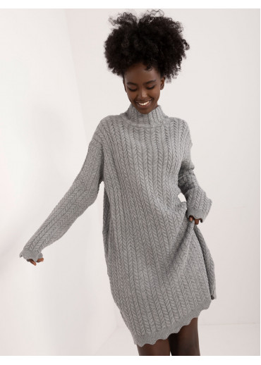 Sivé dámske oversize šaty