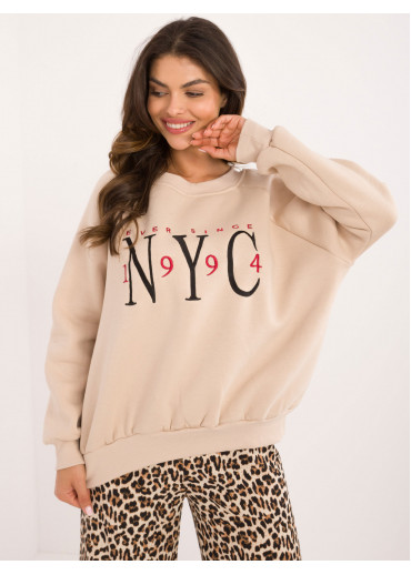 Hnedá dámska oversize mikina